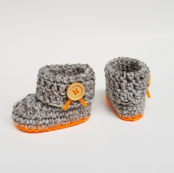 Autumn Pumpkin Baby Booties Newborn NWT - Picture 4 of 6